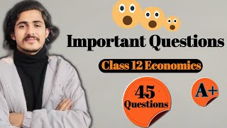 Class 12 Economics Most Important Questions  Important Question for board Exam 2081 class 12 [upl. by Adilen432]