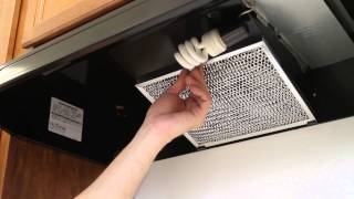 Light Bulb under Kitchen Vent Hood Replace amp Troubleshoot GE Profile [upl. by Orsino]