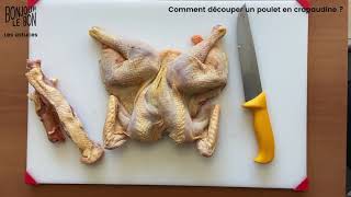 Comment découper un poulet en crapaudine [upl. by Ellenar]