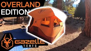 Gazelle T4 Overland Edition Camping Tent Fast Quick SetUp amp DAY AFTER Review 4Person Camp Hub 4K [upl. by Leina798]