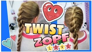 TWIST ZOPF Bauernzopf getwistet💜coole Mädchen ZöpfeampFrisuren Anleitung [upl. by Arua413]