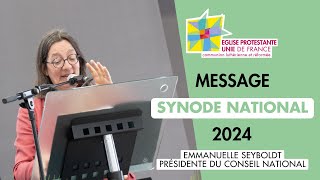 Message Emmanuelle Seyboldt  Synode 2024 [upl. by Ayk]