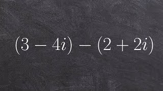 Algebra 2  Subtracting two complex numbers 3  4i  2  2i [upl. by Sinnek]