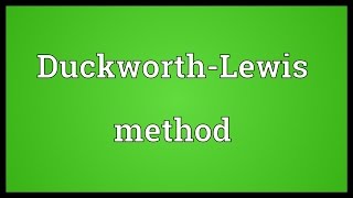 DuckworthLewis method Meaning [upl. by Akiemehs]