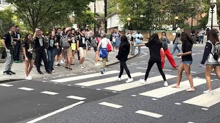 🇬🇧 ABBEY ROAD quotBEATLESquot CROSSING IN LONDON 4K [upl. by Alih107]