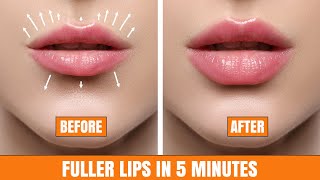 How to Get Plump Lips8 MINS SMILE LINES Facial ExercisesGet Fuller Lips Plumper LipsBigger Lips [upl. by Aramois]