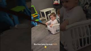 So much fun with a washing basket 🧺 shorts youtube explore viralvideo baby fun entertainment [upl. by Alric]