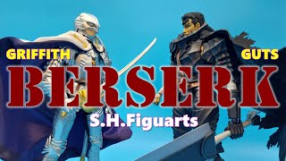 Berserk ベルセルク SHFiguarts GUTS BERSERKER ARMOR amp GRIFFITH HAWK OF LIGHT Action Figures Review [upl. by Kwei]