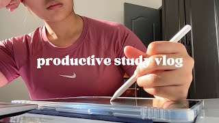 🎧 study vlog ★  productive waking up at 4 am highlighting ipad notes [upl. by Patnode]