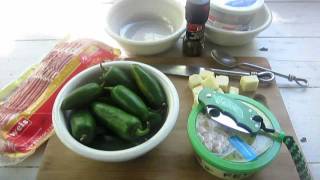 Cooking  Grilled 3 Cheese Bacon Wrapped Jalapeños [upl. by Gamages]