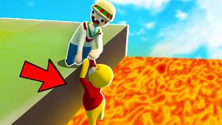 ¡NO ME DEJES CAER EN LA LAVA DE PLASTILINA 😱😂  HUMAN FALL FLAT con SILVIO [upl. by Helbonnah]