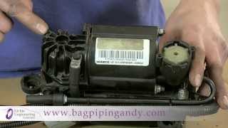 Bagpipingandy How to fit Audi Jaguar Mercedes VW LR Wabco air suspension compressor repair kit [upl. by Horan991]