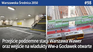 98 Przejście podziemne stacji Warszawa Wawer otwarte tak jak schody na wiadukty Marsa z Gocławka [upl. by Immaj]