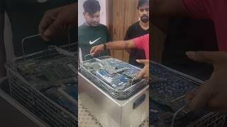 clean laptop motherboard with ultra sonic cleaner lciit [upl. by Symer658]