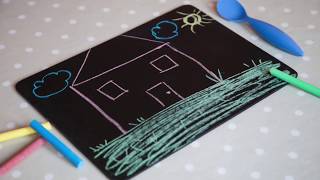 How to make Chalkboard placemats with PlastiKote spray paint [upl. by Mages]