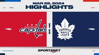 NHL Highlights  Capitals vs Maple Leafs  March 28 2024 [upl. by Lear36]