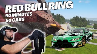 90M Race At Red Bull Ring With 50 Cars on Grid  Assetto Corsa Competizione [upl. by Enylorac]