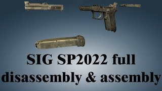 SIG SP2022 full disassembly amp assembly [upl. by Tabbitha779]