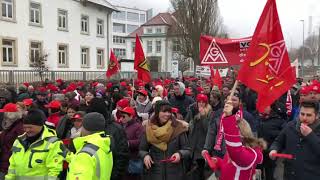 Warnstreik in der Textilindustrie am 6 Februar 2019 in Heidenheim [upl. by Hidie128]