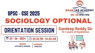 Sociology Optional Orientation Sessions [upl. by Aicenet]