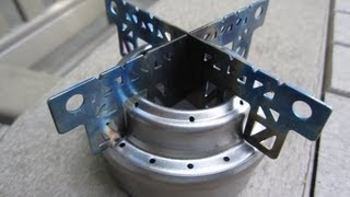 Evernew Titanium Alcohol Stove amp Evernew Titanium Cross Stand Boil Test 1 [upl. by Nelad53]