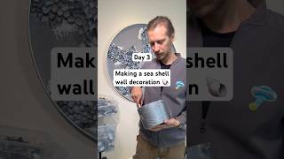 Day 3 of making a large sea shell wall decoration blueplanet artprocess process craft day3 [upl. by Ileray]