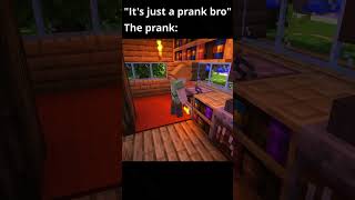 MY FIREND JUST OVERREACTED 😭😭 ✨SUBSCRIBE PLS✨ shorts minecraft minecraftshorts sad prank [upl. by Enitsahc]