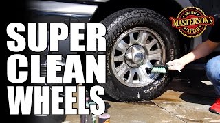 How To SUPER CLEAN Wheels amp Tires  Mastersons Car Care  Auto Detailing [upl. by Trager]