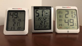 Thermometer Hygrometer comparison Thermopro VS AcuRite👍 [upl. by Aros]