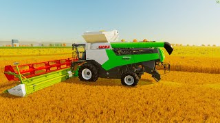 FS22 TRITICALE HARVESTING WITH 2 COMBINE NEW HORIZONS FARM [upl. by Ardnaik]