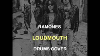 Ramones  Loudmouth Drums Backing Track Cover [upl. by Ihcego]