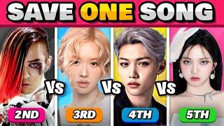 SAVE ONE KPOP SONG 2nd VS 3rd VS 4th VS 5th ✨KPOP QUIZ 2024 [upl. by Johiah]