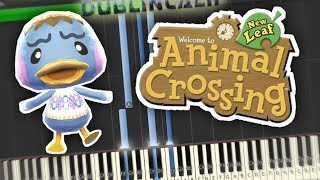 Animal Crossing New Leaf  11 PM Theme Piano Tutorial Synthesia [upl. by Eanyl]