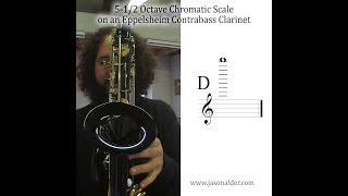 Eppelsheim Contrabass Clarinet 512 Octave Range Chromatic Scale altissimo [upl. by Limbert]