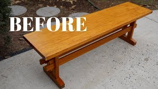 Dining Room Bench Makeover Using Beyond Paint Furniture Makeovers  Thrift Diving [upl. by Nalyk]