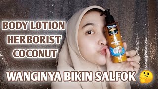 REVIEW BODY LOTION HERBORIST COCONUT  BISA BIKIN CERAH JUGA [upl. by Okramed]