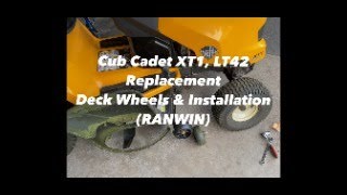 Aftermarket Deck Wheels Installation Cub Cadet XT1 RANWIN [upl. by Cody]