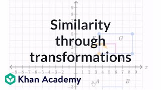 Testing similarity through transformations  Similarity  Geometry  Khan Academy [upl. by Lj]