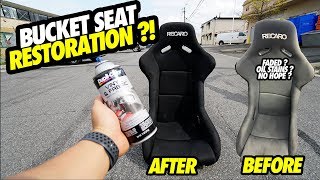 DIY HOW TO RESTORE YOUR FADED BRIDE RECARO BUCKET SEATS IN 1 HOUR  LOOKS BRAND NEW  EASY FIX [upl. by Brant121]