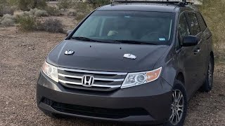 Tour a 2013 DIY Honda Odyssey Minivan Campervan Conversion [upl. by Kinna]