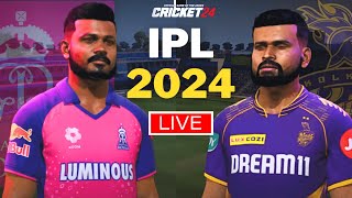 IPL 2024 RR vs KKR T20 Match  Cricket 24 Live  Shree Gamerz [upl. by Rech]