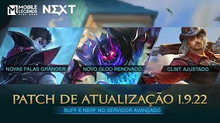 Destaques da Atualização 1922  Servidor Avançado  Mobile Legends Bang Bang [upl. by Faina]