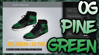 NBA 2K20 Shoe Creator  Air Jordan 1 quotOG Pine Greenquot [upl. by Ilan]