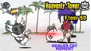 The Battle Cats  Floor 50 Heavenly Tower Cheese Strat [upl. by Allerbag486]