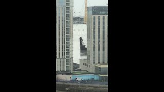 Storm Eunice tears hole in Londons O2 Arena [upl. by Yrral720]