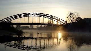 Kajak  paddeln auf der Weser von Rinteln nach Minden im Nebel [upl. by Nakhsa]