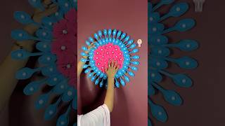 Beautiful Flower Wall Decor Idea short reel youtubeshort diycrafts viral trending floraldecor [upl. by Illoh542]