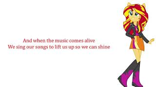 My Little Pony  Equestria Girls Shine Like Rainbows Lyrics [upl. by Nothgierc]