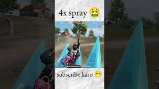 4x spray 🤮 shorts bgmi pubgmobile pubg challenge viralvideo gaming [upl. by Edward544]