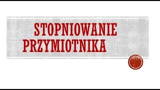 Stopniowanie przymiotnika niemieckiego [upl. by Enelrats]